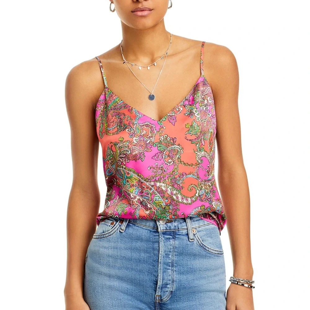 L’Agence Jane Paisley Silk Top - Picture 5 of 7